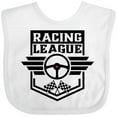 thumbnail image 3 of Inktastic Racing League with Race Car Wheel and Wings Boys or Girls Baby Bib, 3 of 4