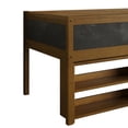 thumbnail image 5 of Castle Place  Modern Twin Loft Bed with Storage Rack, Walnut, 5 of 12