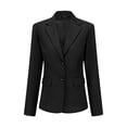 thumbnail image 6 of AZoiNM Women's Business Skirt Suit Set, 2-Piece Long Sleeve Blazer & Pencil Skirt, Two-Button Professional Workwear with Real Pockets, Black, 6 of 16