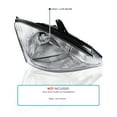 thumbnail image 3 of Spec-D Tuning Chrome Clear Headlights Compatible with 2000-2004 Ford Focus L+R Pair Head Light Lamp Assembly, 3 of 6