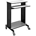 Mobile Computer Workstation with Keyboard & Mouse Tray, 46"H
