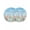 Blue, variant on Coastal Beach Round 13 Inch Placemats Set of 2, Ocean Wave Summer Sea Starfish Coral Teal Beige HeatResistant Non Slip Place Mats for Dining Table, Wipeable Kitchen Table Mats for Housewarming