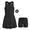 Set-2, variant on Girls Athletic Dress Set - Sleeveless Tennis Dance & Golf Kids Sport Outfit w/ Pockets & Scrunchie, 3 Piece Set
