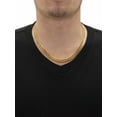 thumbnail image 3 of PalmBeach Jewelry Men's Curb Link Gold Ion-Plated Stainless Steel 2 Piece Chain and Bracelet Set (6mm), 3 of 5