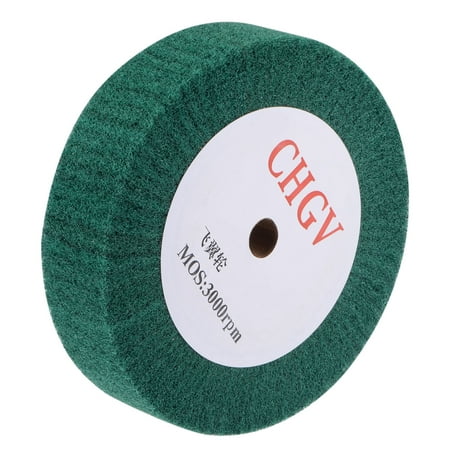

Uxcell 200mm x 50mm 240 Grit Non-Woven Nylon Wire Drawing Polishing Flap Wheel Green