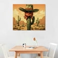 thumbnail image 2 of JRXY  Cowboy Canvas Wall Art,Watercolor Cowboy Hats Cactus  Wall Art Prints，Western Landscape Art Prints， Cowboy Nursery Decor 16x12in, 2 of 4