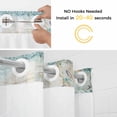 thumbnail image 5 of Blue Teal Turtle Coastal No Hook Shower Curtain with Snap in Liner Summer Beach Ocean Nautical Coral Waterproof Bathroom Shower Curtain with See Through Top Window for Bathtub 72" x 72", 5 of 9