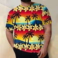 thumbnail image 4 of JAJAHO Mens Short Sleeve T Shirt Tropical Printed Summer Beach Vacation Clothes Plus Size Comfortable Soft Hawaiian Beach Shirts Leisure Tops, 4 of 5