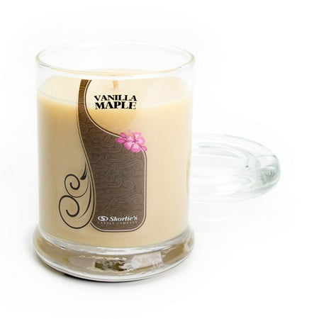 - Vanilla Maple Candle - Small Beige 6.5 Oz. Highly Scented Jar Candle - Made With Natural Oils - Bakery & Food Collection