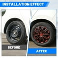thumbnail image 4 of (4-Pack) Winjet 15 inch Universal Black Wheel Covers Snap on Hub Caps Fit R15 Tire + Steel Rim(Black Lacquer & Red Lacquer), 4 of 8