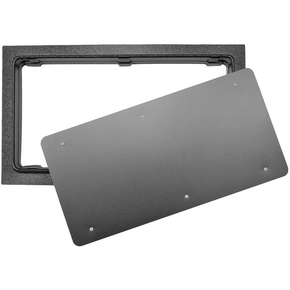 FEMA Compliant Engineered Crawl Space Flood Vents - Wall Mounted - Black (for 8"x16" Openings ICC-ES Solid)