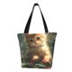 thumbnail image 1 of Fotbe Cute Kitten Water Lilies Bolsa de Playa con Estampado, Bolsa de Hombro, Bolsa de Mano Espaciosa, Bolsa de Viaje Ligera, Bolsa de Compras Versátil, 1 of 6