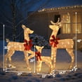 thumbnail image 3 of Zimtown 4FT Christmas Reindeer Set Lighted Outdoor Yard Decoration LED Lights - Gold, 3 of 6