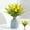 Yellow, variant on 12 Pcs Artificial Lavender & Tulip Bouquet 13.8", Realistic Summer Flower Arrangement,Tulip Bouquet for Wedding Centerpiece Spring Home Kitchen Dining Table Vase Decoration,Pink