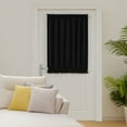 thumbnail image 6 of ZOPZO Blackout Door Curtain for Sidelights, 1 Panel, Black, 12W x 72L Inch, Thermal Insulated Privacy with Dual Rod Pockets & Adjustable Tieback, 6 of 8