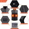 thumbnail image 5 of Gomelly Electric Waistcoat for Men Heated Vest Sleeveless Tank Winter Warm Jacket Coat  Black 4XL, 5 of 9