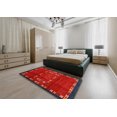 thumbnail image 4 of Ahgly Company Indoor Rectangle Contemporary Red Abstract Area Rugs, 7' x 9', 4 of 6