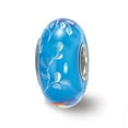 thumbnail image 2 of Fancy Bead White Sterling Silver Glass 15.08 mm 7.64 Reflections Hand Painted Bird, Blue Bead, 2 of 4
