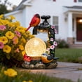 thumbnail image 3 of Garden Decor for Outside Red Cardinal Bird Statues with Outdoor Solar Lights, Resin Garden Sculptures & Statues for Lawn Porch Yard Decor, Valentines Gifts for Women Mom,8.3", 3 of 7