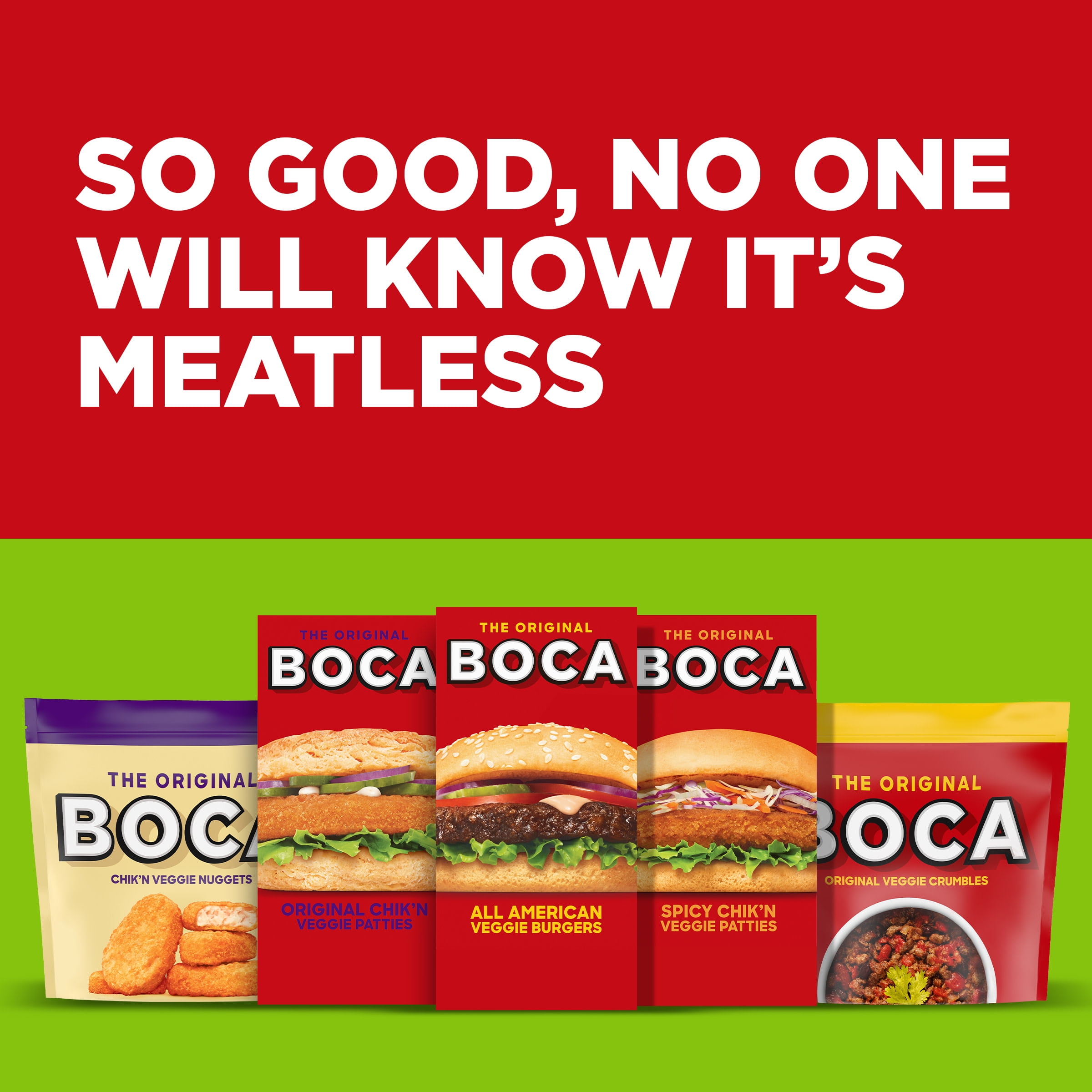 BOCA Original Vegan Veggie Burgers, 4 ct Box