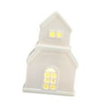 thumbnail image 4 of GUOOL Christmas Miniature House Statue Ceramic Small House Figurine with Light Christmas Decor, Desktop Ornament for Home, Festival C, 4 of 9