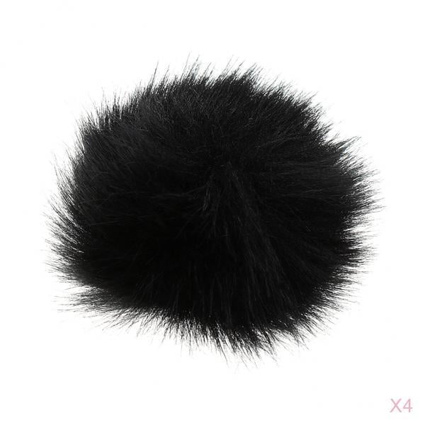 Micrófono Exterior Sunnimix 4 Piezas Cubierta de Parabrisas Peluda 1 Cm de Diámetro Parabrisas Muff