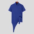 thumbnail image 3 of INCERUN Tops 2024 Camisetas de estilo americano con diseño deconstructivo y hebilla de metal para hombre, camisetas de moda para hombre, camisetas de manga corta sólidas S-5XL, 3 of 5