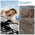 thumbnail image 2 of Black Rose Cooling Blanket,Lightweight Breathable Summer Throw Blanket with Double Sided Cold Effect,Vintage Pastoral Botanical Floral Leaves Vines Picnic Blankets Bed Sheet for Hot Sleepers 40"x60", 2 of 8