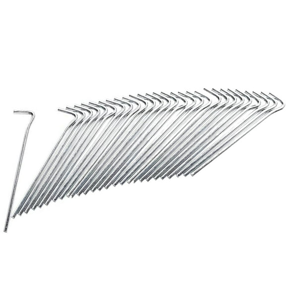 Wideskall 30 Pieces Heavy Duty Galvanized Steel Tent Pegs, Garden Fence Edging, Camping Stakes, Landscape Stakes, Tent Spikes