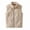 Beige, variant on Big Kids Stand Collar Fleece Vest with Pockets Warm Outerwear Winter Layer Size 14