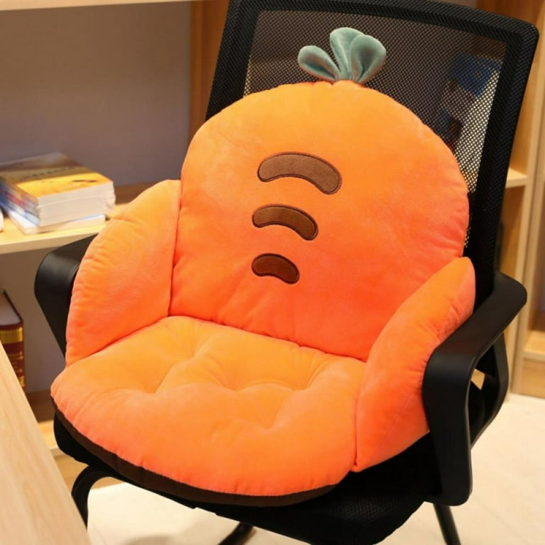 Solid Color Plush Dining Chair Cushion Long Sitting Cushion Non