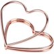thumbnail image 4 of 50 clips de papel con forma de corazón de metal de color oro rosa para letreros, sujetalibros, 4 of 5