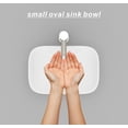 thumbnail image 2 of J-FAMILY Fregadero pequeño para baño de 14,5 x 10 pulgadas sobre encimera, lavabo de cerámica de porcelana blanca, lavabo pequeño, lavabo, lavabo, 2 of 5