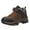 Brown, variant on Huanglei Children Shoes Boys Leather Snow Boots Winter Cotton Plush And Thickened New Non Slip And Warm Big Kid Little Kid Hiking Shoes