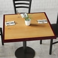 thumbnail image 3 of BizChair 36'' Square 2-Tone High-Gloss Cherry / Mahogany Resin Table Top with 2'' Thick Drop-Lip, 3 of 10
