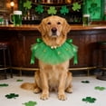 thumbnail image 5 of St. Patrick's Day Dog Headband with Lace Skirt & Bow, Adjustable Green Costume for Small Dogs, Festive Outfit for Parades & Photo Shoots, 5 of 6