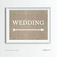 thumbnail image 3 of Wedding Burlap Wedding Party Directional Signs, Double-Sided Big Arrow, 3 of 3