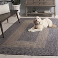 thumbnail image 3 of SAFAVIEH Braided Kennedy Bordered Reversible Area Rug, Natural/Blue, 8' x 10', 3 of 11