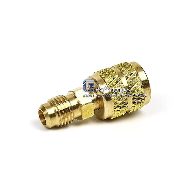 5/16" Female to 1/4" Male R410a R22 Refrigerant Gas Feed Hose Vacuum Pump Adapter Conversion Valve~7203