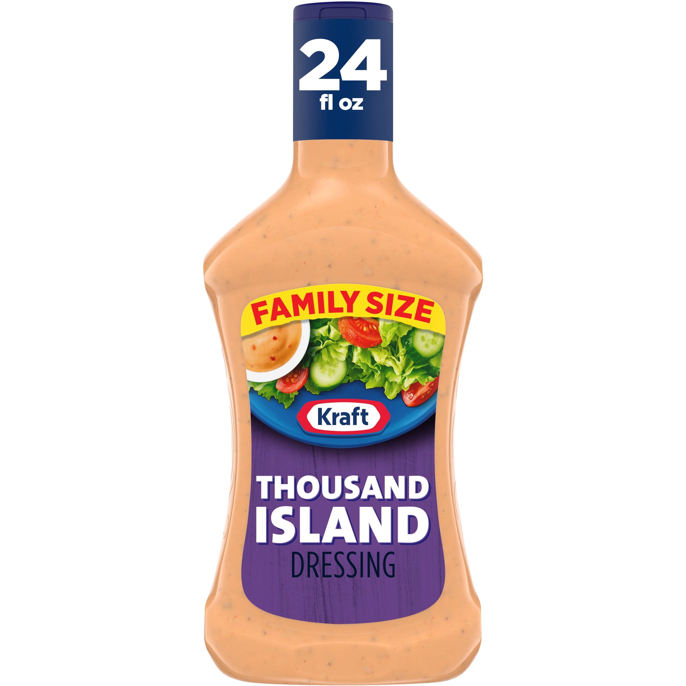 Kraft Thousand Island Salad Dressing Family Size, 24 fl oz Bottle ...