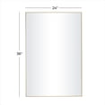 thumbnail image 3 of DecMode 24" x 36" Gold Wall Mirror with Thin Frame, 3 of 7