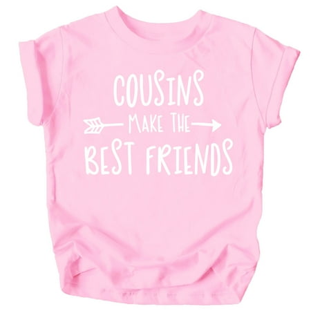 

Cousins Make The Best Friend T-Shirt for Baby and Toddler Girls Fun Family Outfits Pink Shirt 5-6