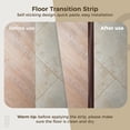 thumbnail image 3 of Tira de transición de piso, tira autoadhesiva para cubrir espacios de piso, tira de PVC flexible para pisos laminados, tira divisoria plana para reparación de pisos/transición de puertas, 300 cm de la, 3 of 7