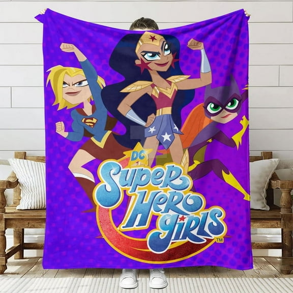 Super Hero Girl Throw Blanket Gifts for Fans Lover Girls Boys Women Present Hoodie Him Bed 60"x80"