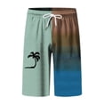 thumbnail image 3 of 2 In 1 Men Swim Trunks Quick Dry Swim Shorts Swim Suits Board Shorts Green XXXL, 3 of 4