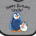 thumbnail image 4 of Inktastic Happy Birthday, Uncle Cute Penguins Boys or Girls Baby Bib, 4 of 4