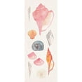 thumbnail image 2 of Wild Apple Portfolio 4x14 White Modern Wood Framed Wall Art Titled - Sea Gems I, 2 of 5