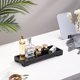thumbnail image 4 of Resin Vanity Tray, Bathroom Toilet Tank Storage Tray, 9.6 x 6 inch Kitchen Sink Trays Decorative Serving Tray, Vanity Countertop Organizer for Makeup Towel Perfume Holder, M, White Marble, 4 of 5