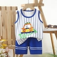 thumbnail image 2 of KPOPLK Baby Boys' Summer Clothing Set with a Timeless Pattern, a Herringbone Print Short Sleeve Shirt and Relaxed Casual Shorts summer outfits boys 18 month(2-3 Years,White), 2 of 4