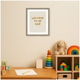 thumbnail image 3 of Kate and Laurel Framed Wall Art Print Welcome To My Crib by Laura Moss, 22 x 26, Florence Light Brown Frame, Whimsical, Typography Art for Wall Decor, 3 of 8